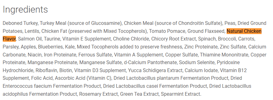 are natural flavors in food ingredients bad for dogs